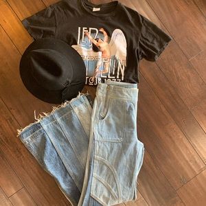 Free People  Patch Work Bell Bottoms
